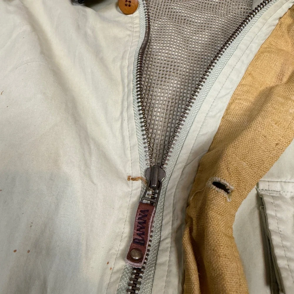 Vintage Banana Republic Adventure Outfitters Safari Travel Jacket Mens Large Tan